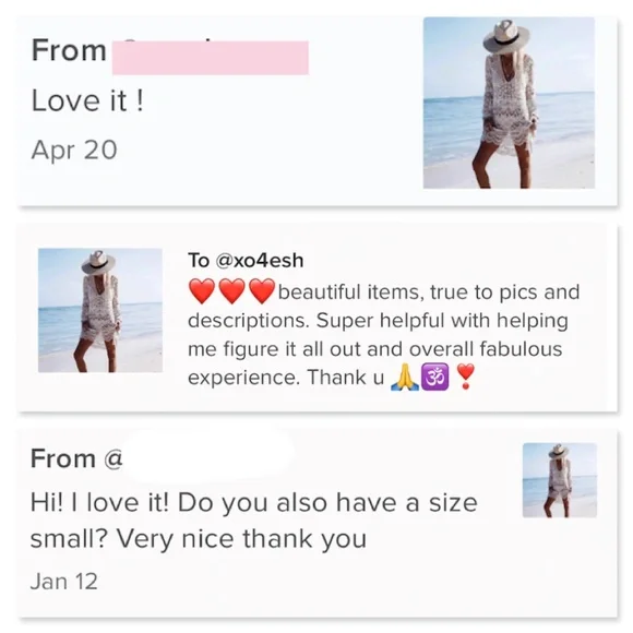 Crochet Beach Cover Up Deep V Neck Dress - Picture 10 of 16